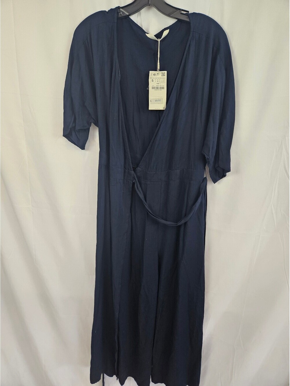 Zara Z1975 Denim Navy Blue Jumpsuit Size S